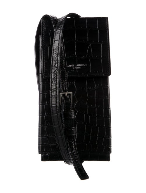 Saint Laurent Leather Case with Lanyard