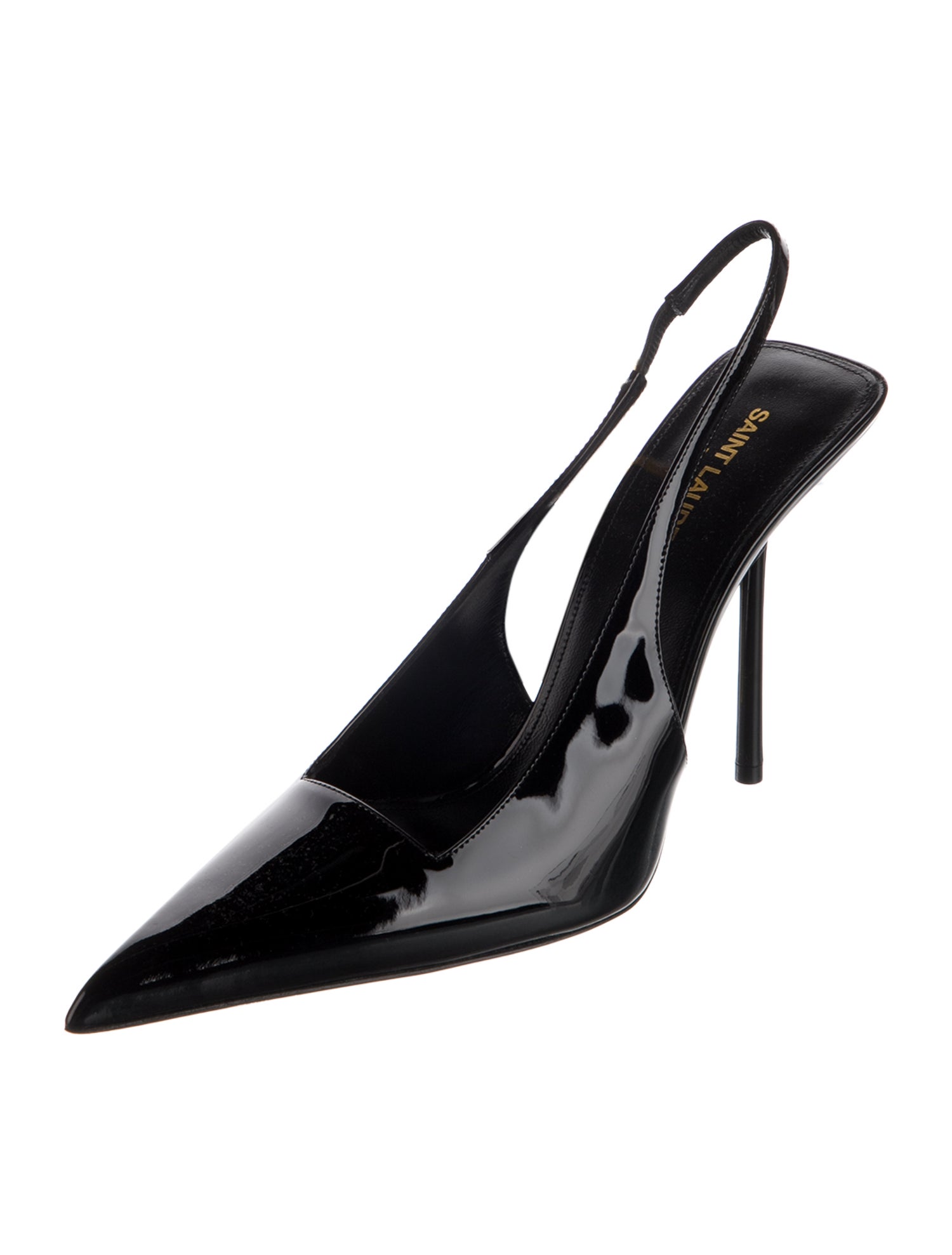 Saint Laurent Patent Leather Slingback Pumps