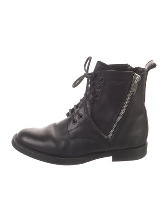 Saint Laurent Leather Combat Boots