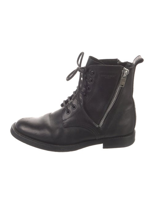 Saint Laurent Leather Combat Boots