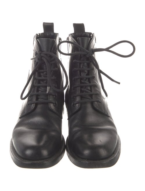 Saint Laurent Leather Combat Boots