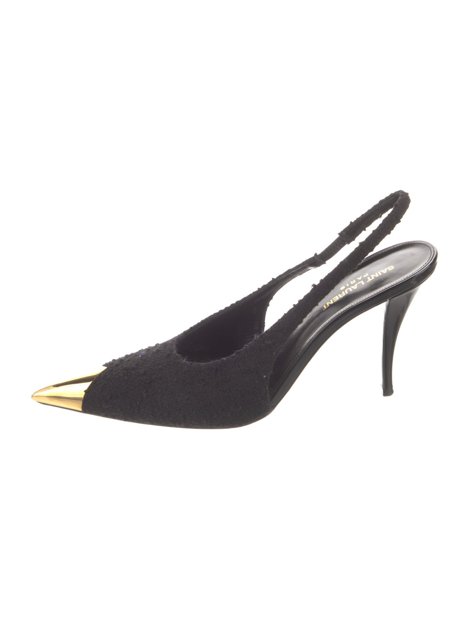 Saint Laurent Colorblock Pattern Slingback Pumps