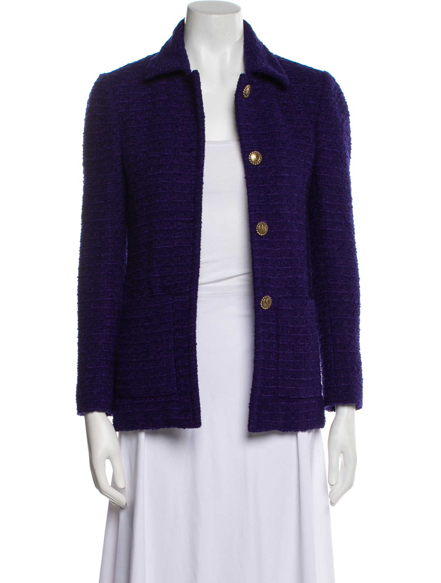 Saint Laurent Tweed Pattern Blazer