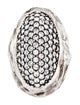 Saint Laurent Crystal Egg Dome Cocktail Ring