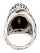Saint Laurent Crystal Egg Dome Cocktail Ring
