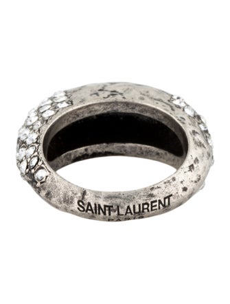 Saint Laurent Crystal Bague Oeuf Arty Ring