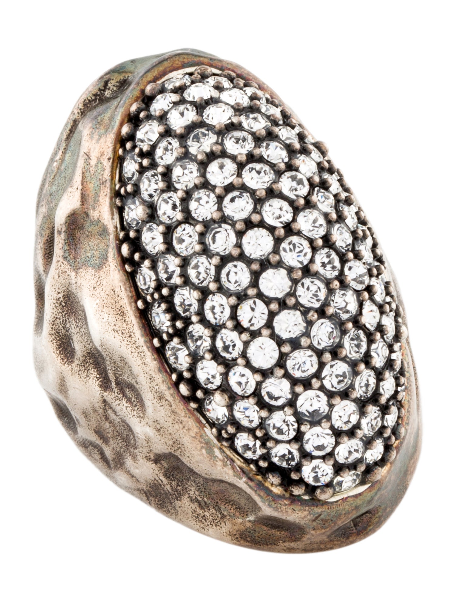 Saint Laurent Crystal Embellished Ring