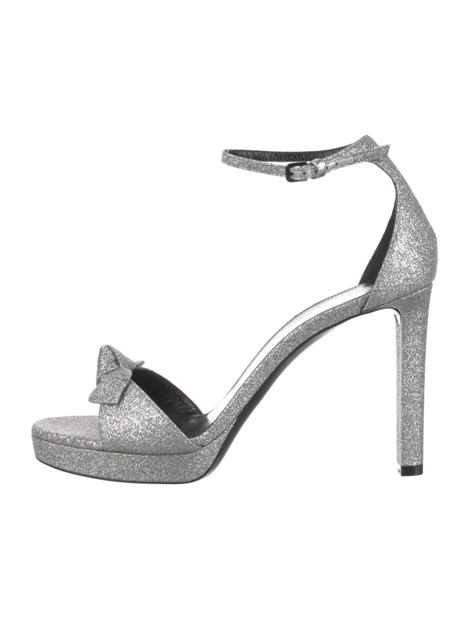 Saint Laurent Glitter Printed Sandals w/ Tags