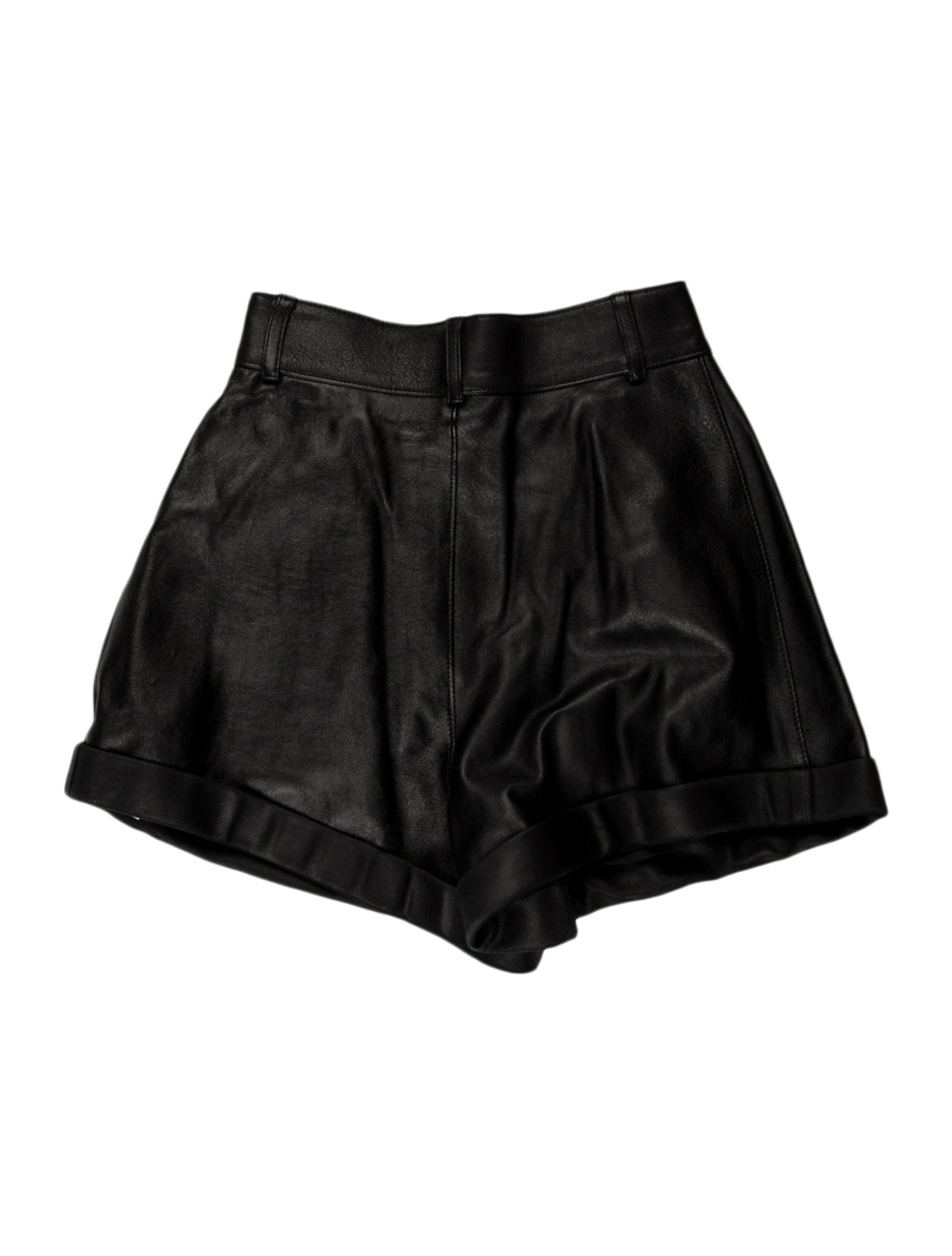 Saint Laurent Lamb Leather Mini Shorts w/ Tags