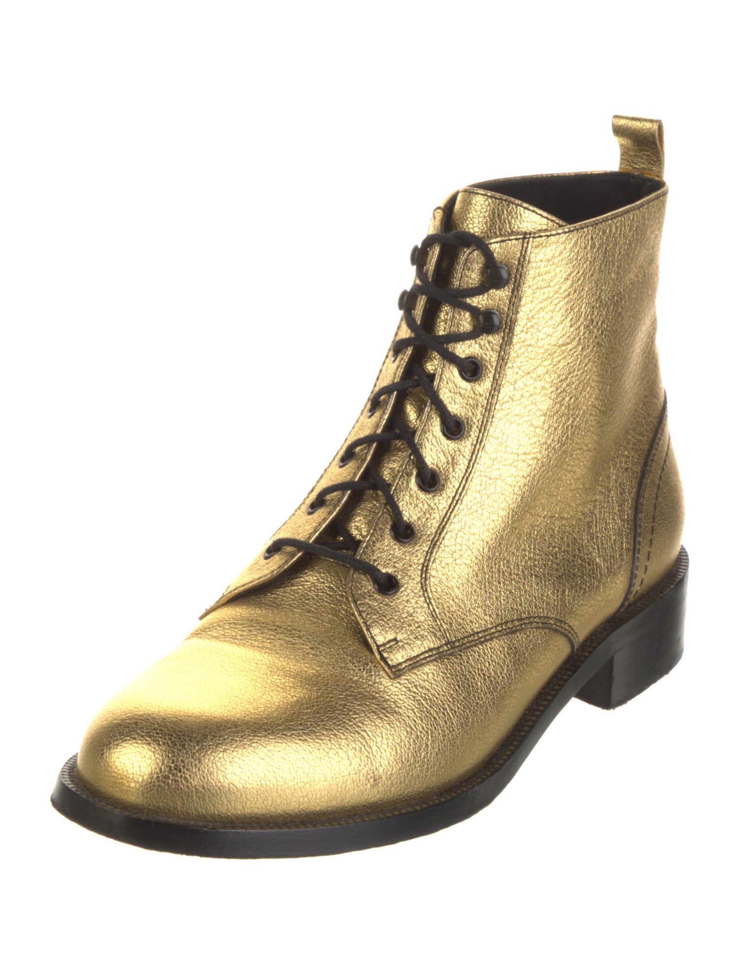 Saint Laurent Leather Combat Boots