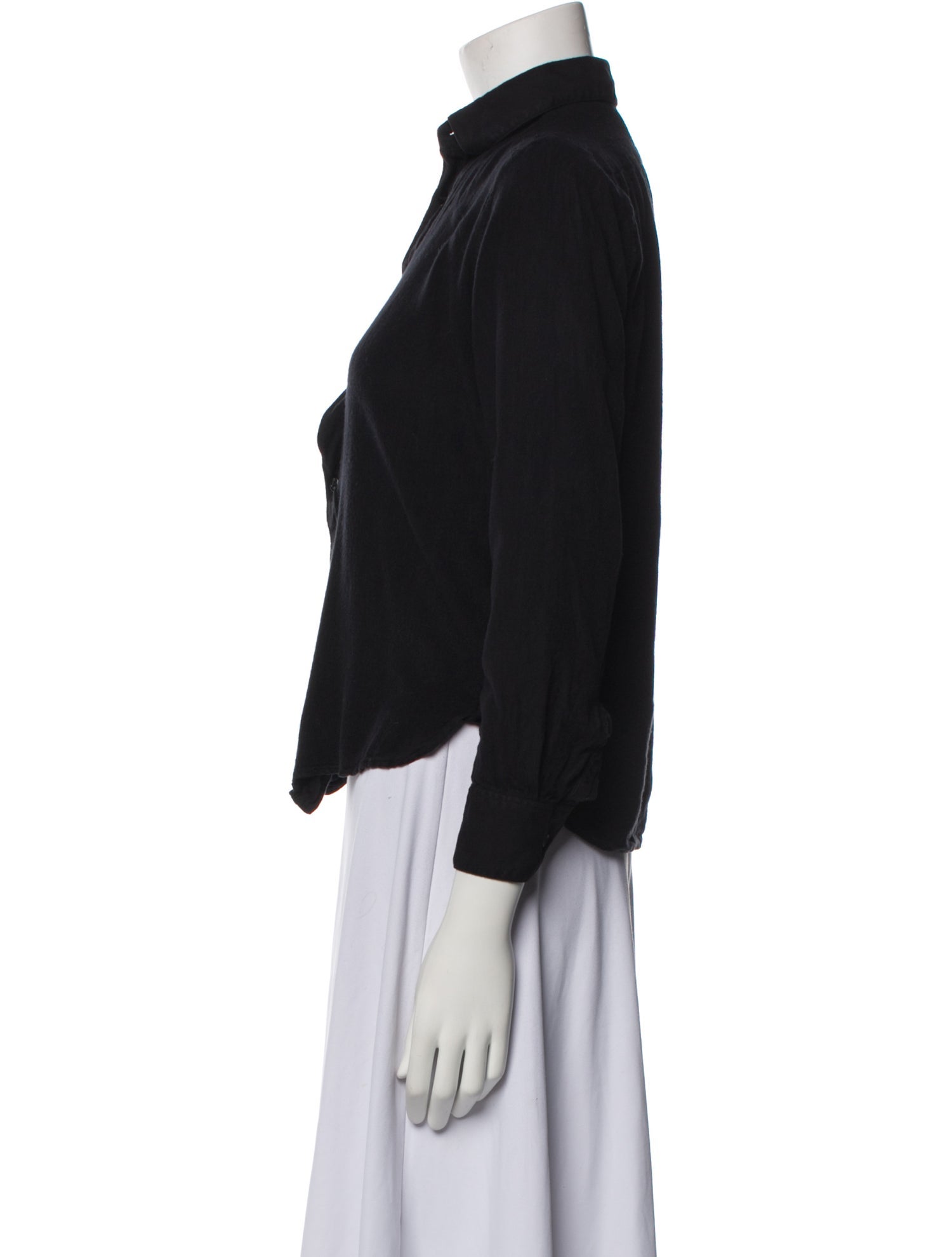 Saint Laurent Long Sleeve Button-Up Top