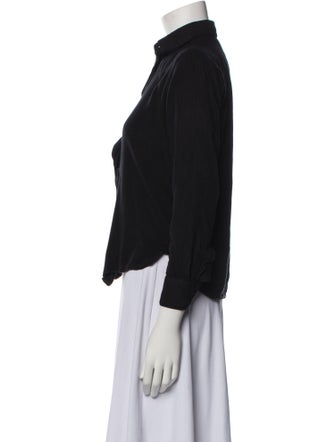 Saint Laurent Long Sleeve Button-Up Top