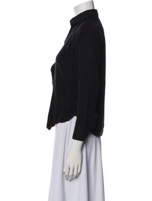 Saint Laurent Long Sleeve Button-Up Top