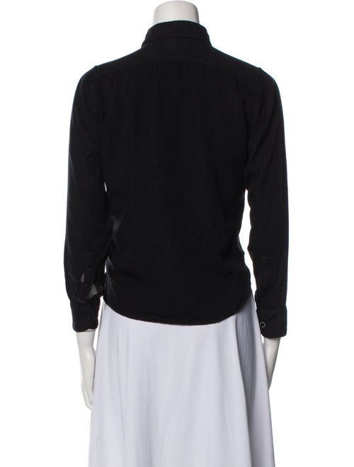 Saint Laurent Long Sleeve Button-Up Top