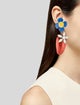 Saint Laurent Enamel & Resin Flower & Strawberry Drop Earrings