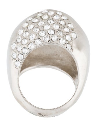 Saint Laurent Crystal Edge Egg Ring
