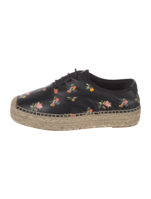 Saint Laurent Calfskin Floral Print Espadrilles
