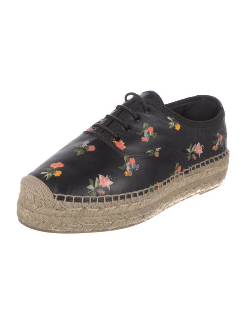 Saint Laurent Calfskin Floral Print Espadrilles