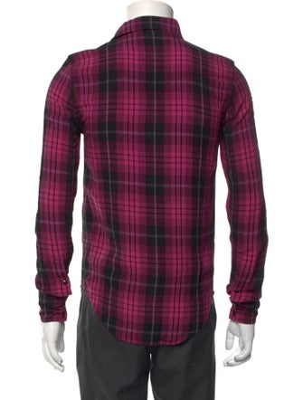 Saint Laurent 2020 Plaid Print Western Shirt