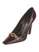 Saint Laurent Patent Leather Chain-Link Accents Pumps