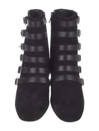 Saint Laurent Suede Lace-Up Boots