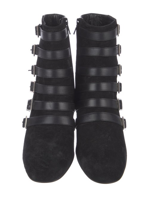 Saint Laurent Suede Lace-Up Boots