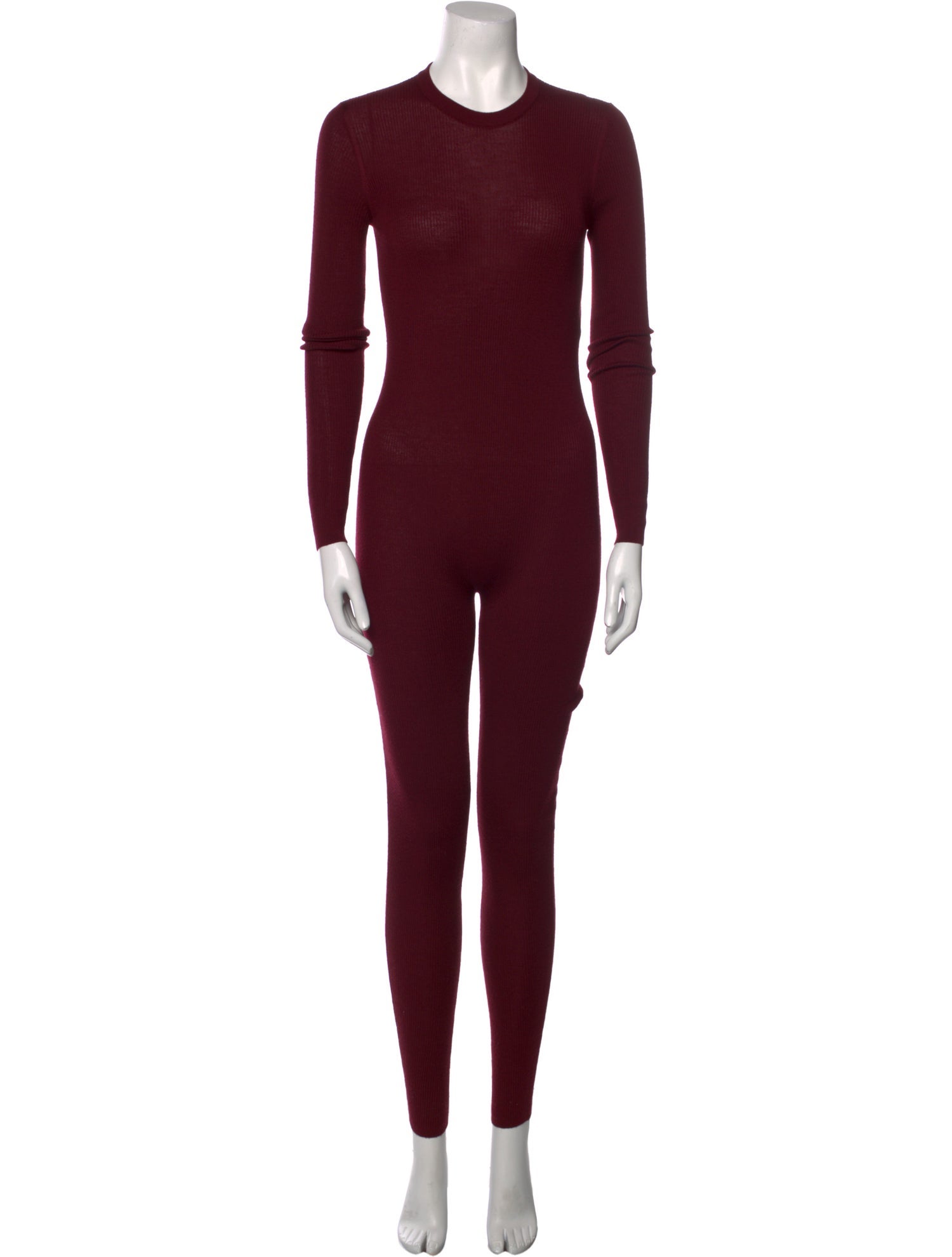 Saint Laurent Wool Scoop Neck Jumpsuit