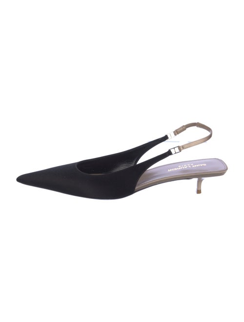 Saint Laurent Suede Slingback Pumps