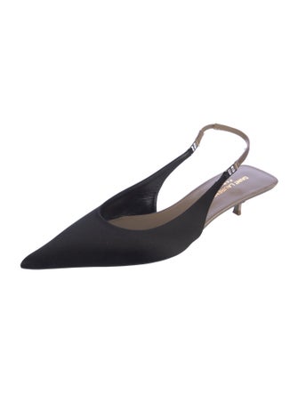 Saint Laurent Suede Slingback Pumps