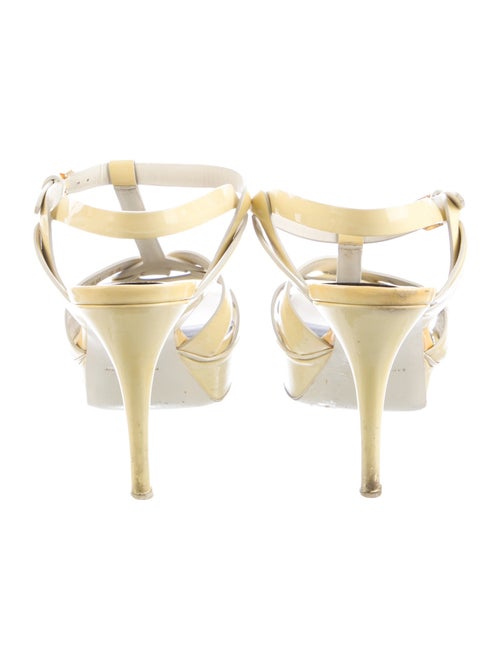 Saint Laurent Patent Leather T-Strap Sandals