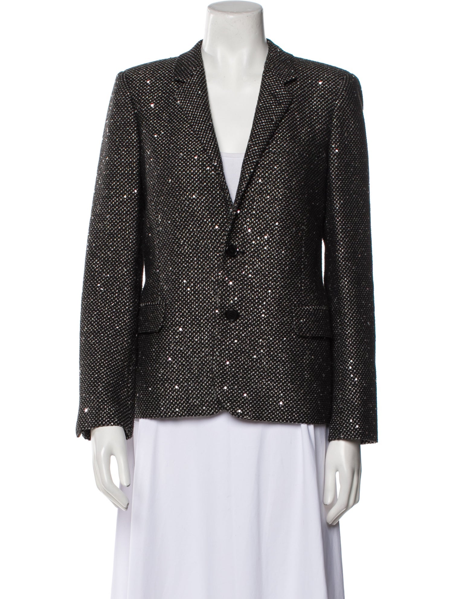 Saint Laurent Plaid Print Blazer