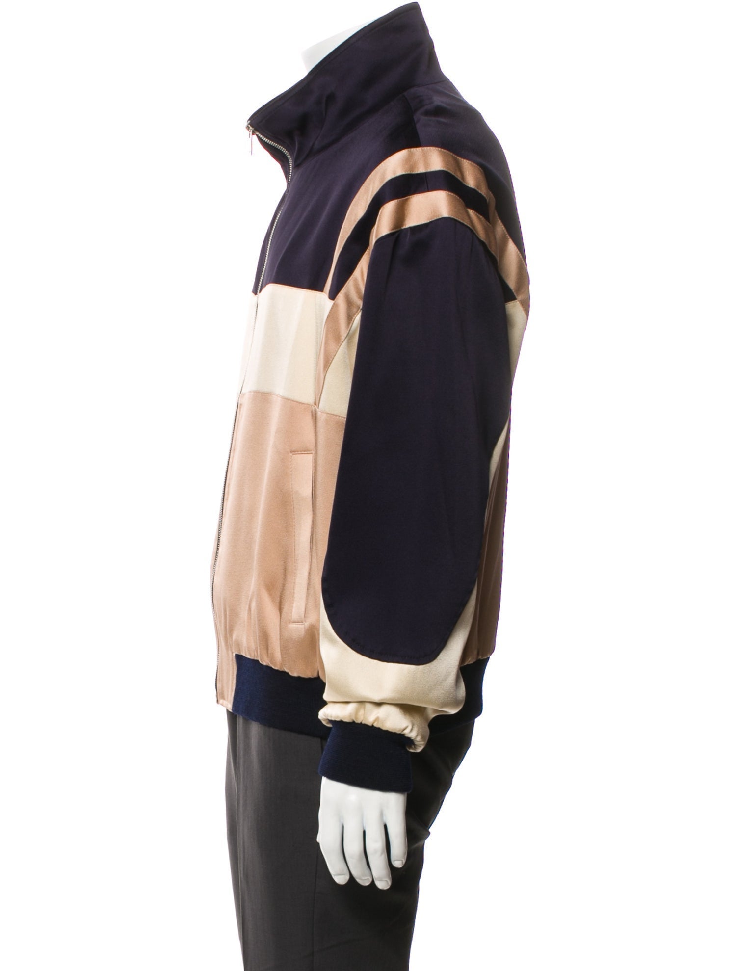 Saint Laurent Colorblock Pattern Windbreaker