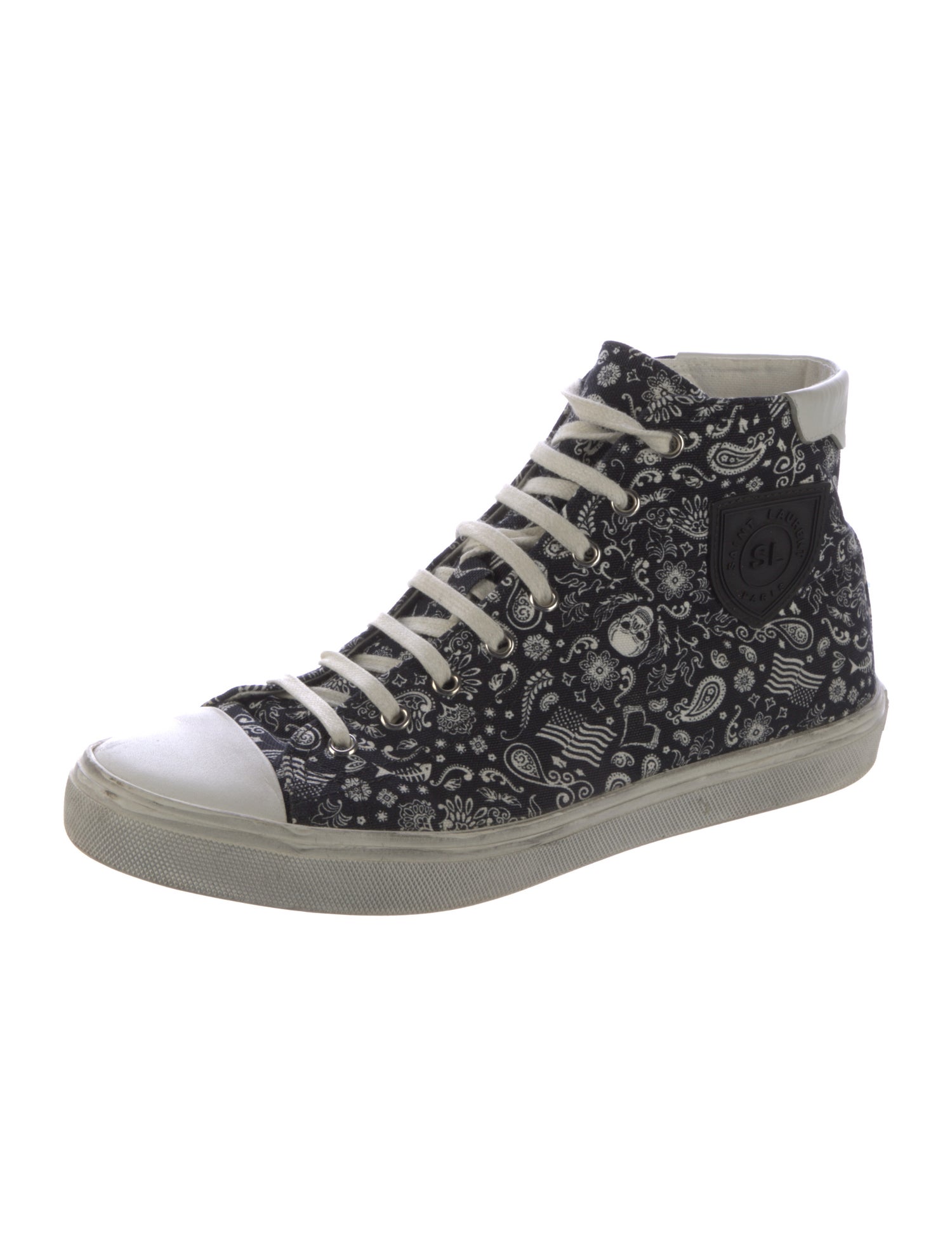 Saint Laurent Canvas Printed Sneakers