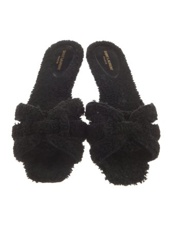 Saint Laurent Shearling Slides