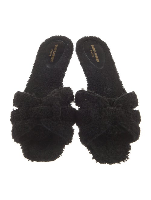 Saint Laurent Shearling Slides
