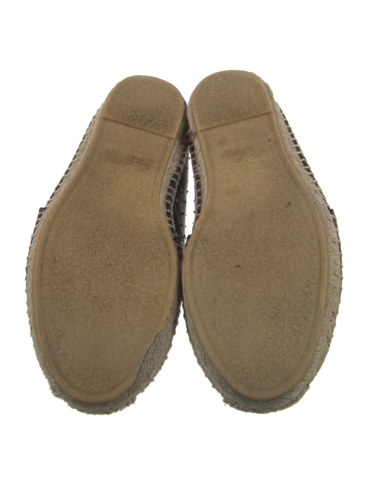 Saint Laurent Leather Studded Accents Espadrilles