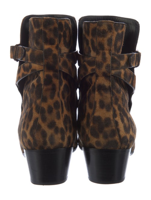 Saint Laurent Suede Animal Print Boots