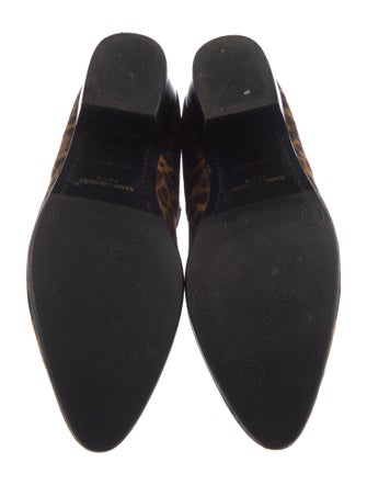 Saint Laurent Suede Animal Print Boots