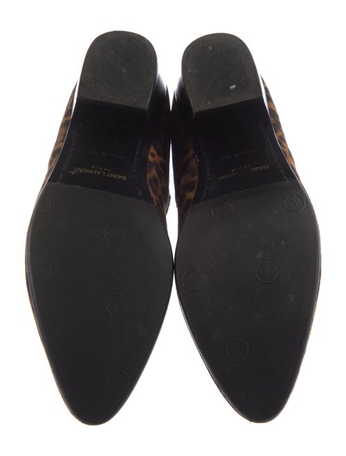 Saint Laurent Suede Animal Print Boots