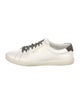 Saint Laurent Leather Embroidered Accent Sneakers