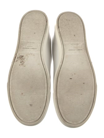 Saint Laurent Leather Embroidered Accent Sneakers