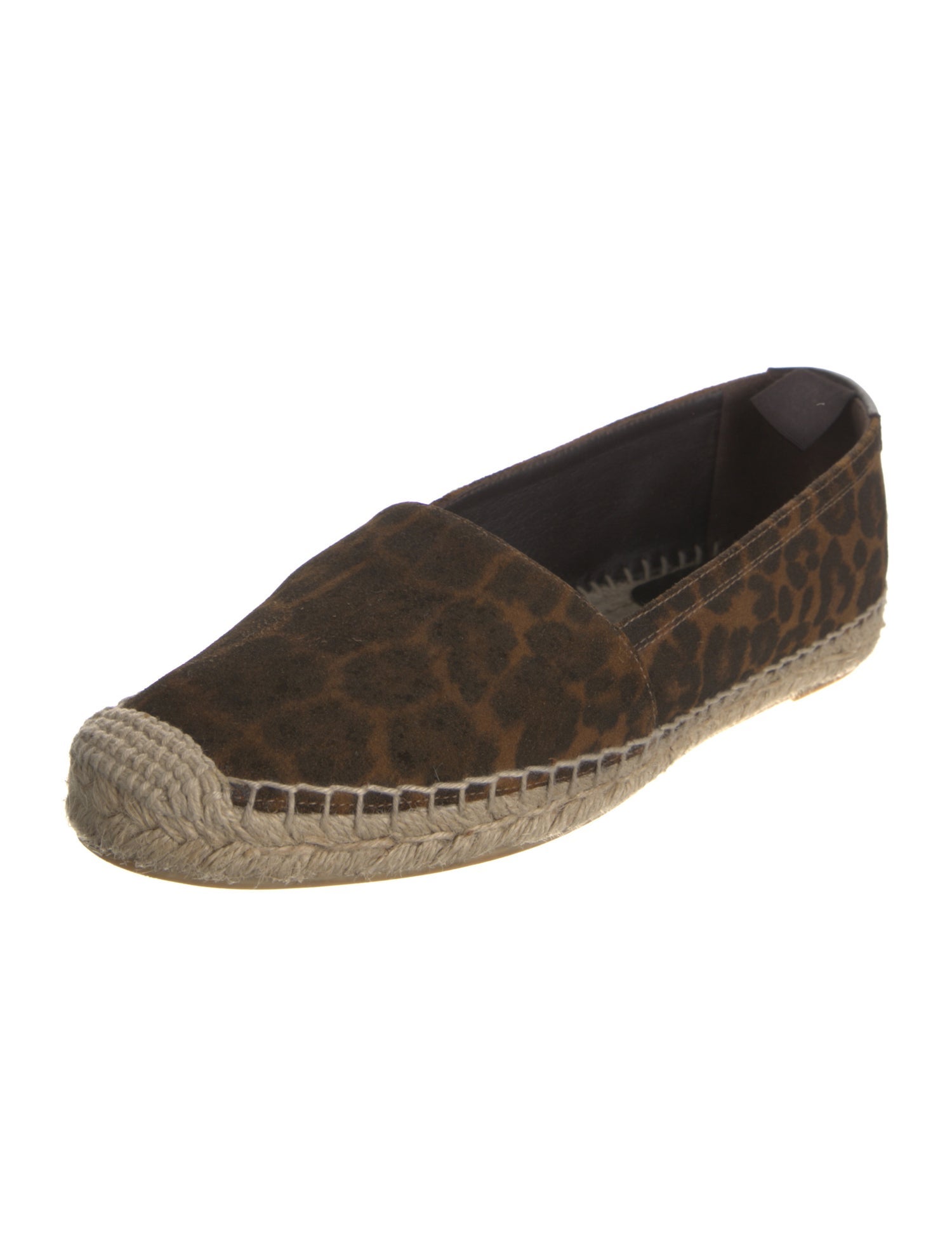 Saint Laurent Suede Animal Print Espadrilles