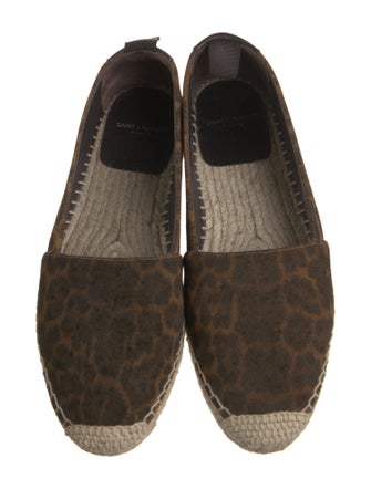 Saint Laurent Suede Animal Print Espadrilles