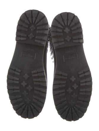 Saint Laurent Rubber Crystal Embellishments Rain Boots