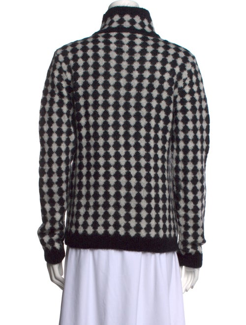 Saint Laurent Plaid Print Turtleneck Pullover