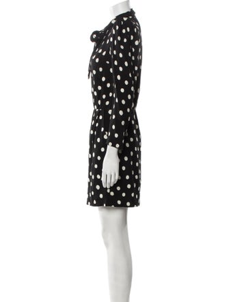 Saint Laurent Polka Dot Print Mini Dress