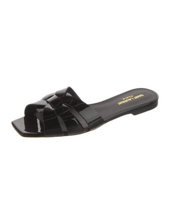 Saint Laurent Patent Leather Slides