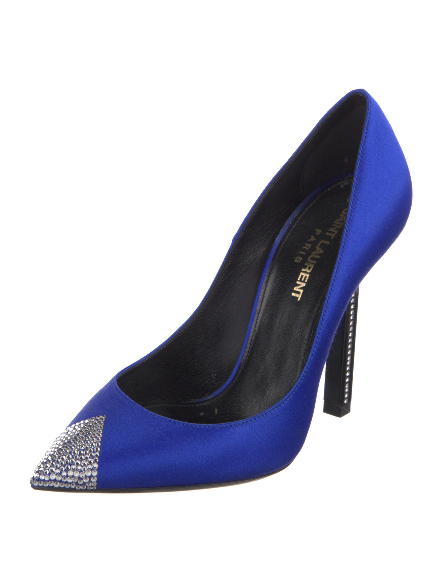 Saint Laurent Satin Crystal Embellishments Pumps