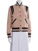 Saint Laurent Virgin Wool Colorblock Pattern Bomber Jacket