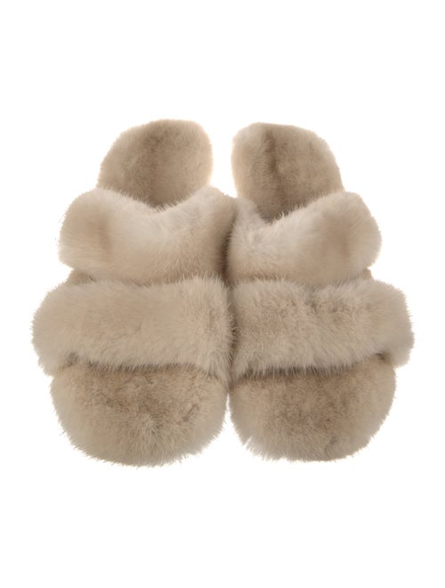 Saint Laurent Mink Slides